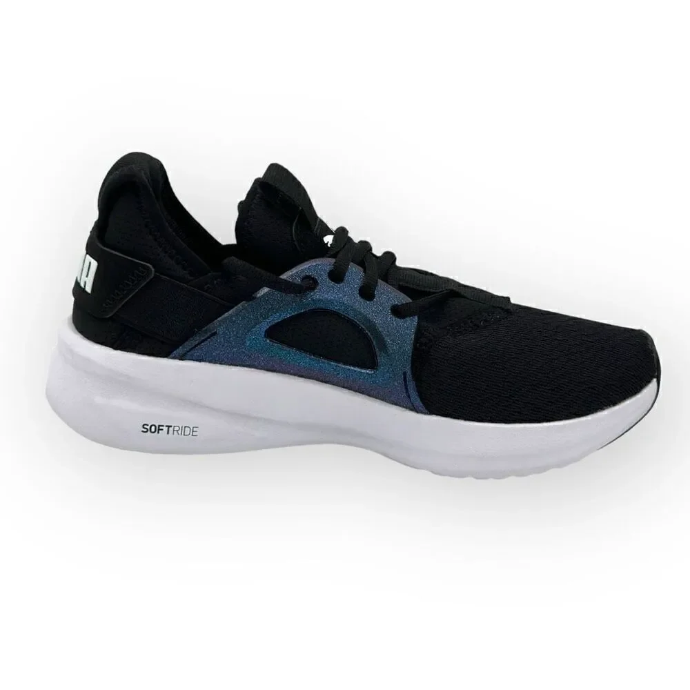 NWOT Puma Softride Enzo Nova Shine Running 377917 01 Shoes Black/White Women 8.5